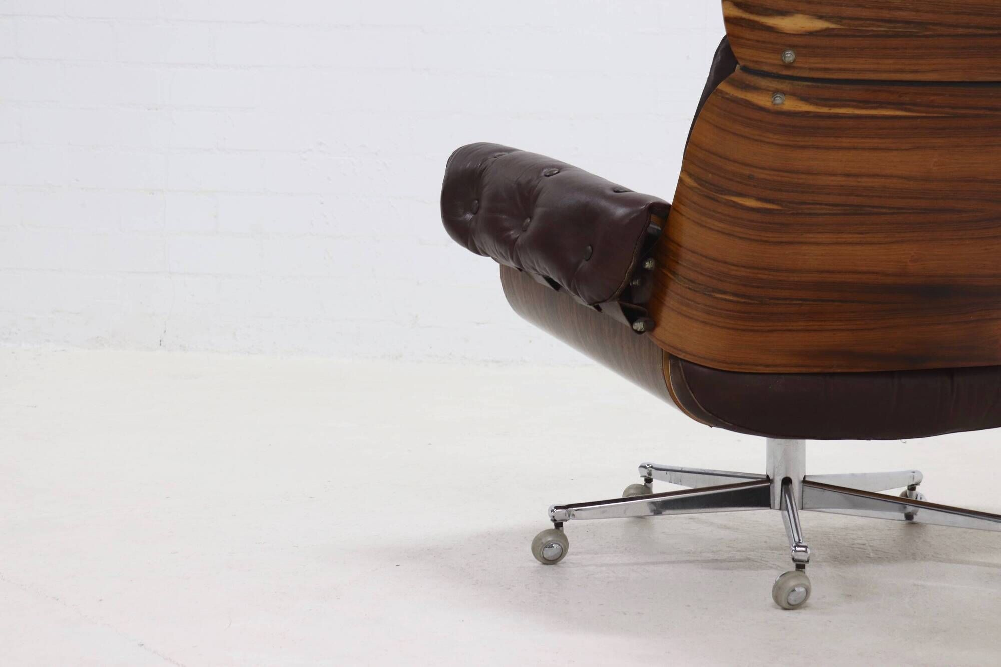 Leather and Rosewood Lounge Chair by Martin Stoll for Giroflex 1960s