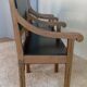 Early 20th-century solid oak bench