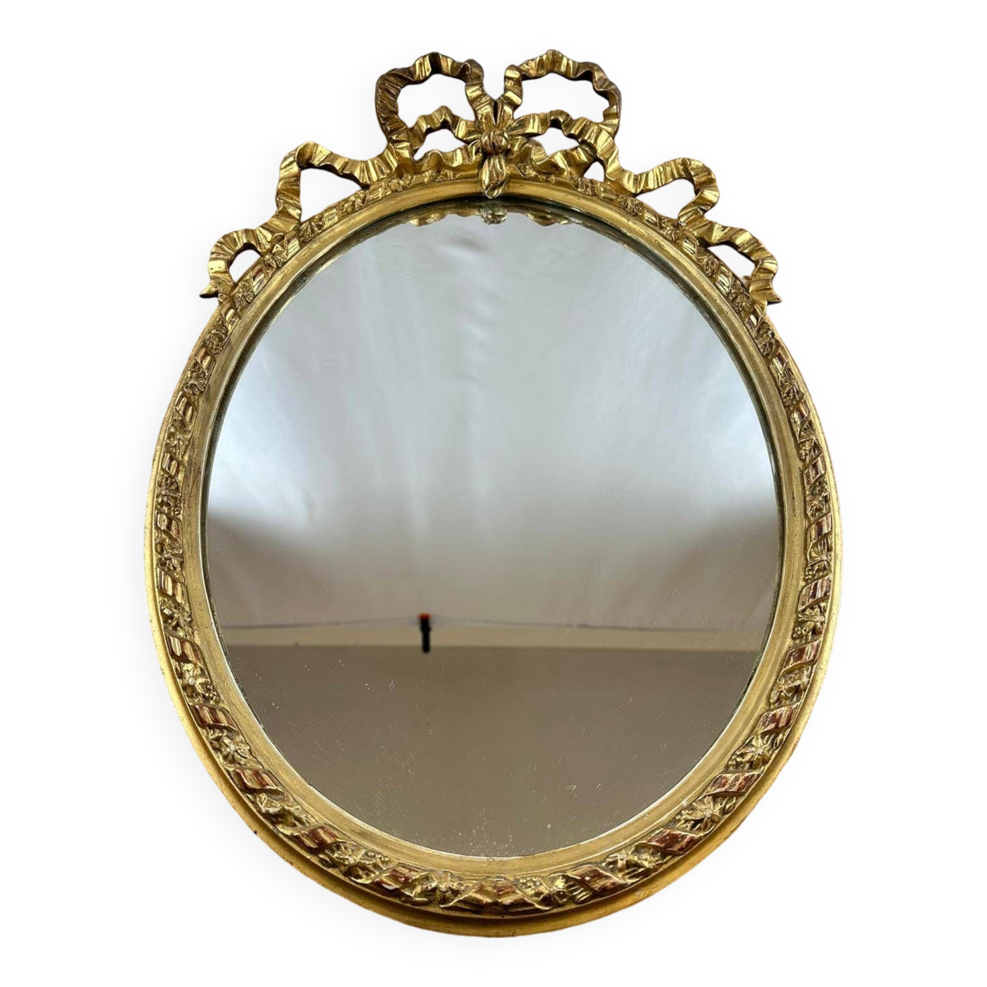 Louis XVI style oval mirror
