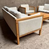 Ensemble canapés fauteuil table basse design 1980