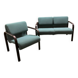 Ensemble fauteuil et canapé années 80