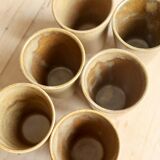 6 vintage stoneware cups – Mismatched