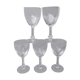 5 verres à pied "fleur"