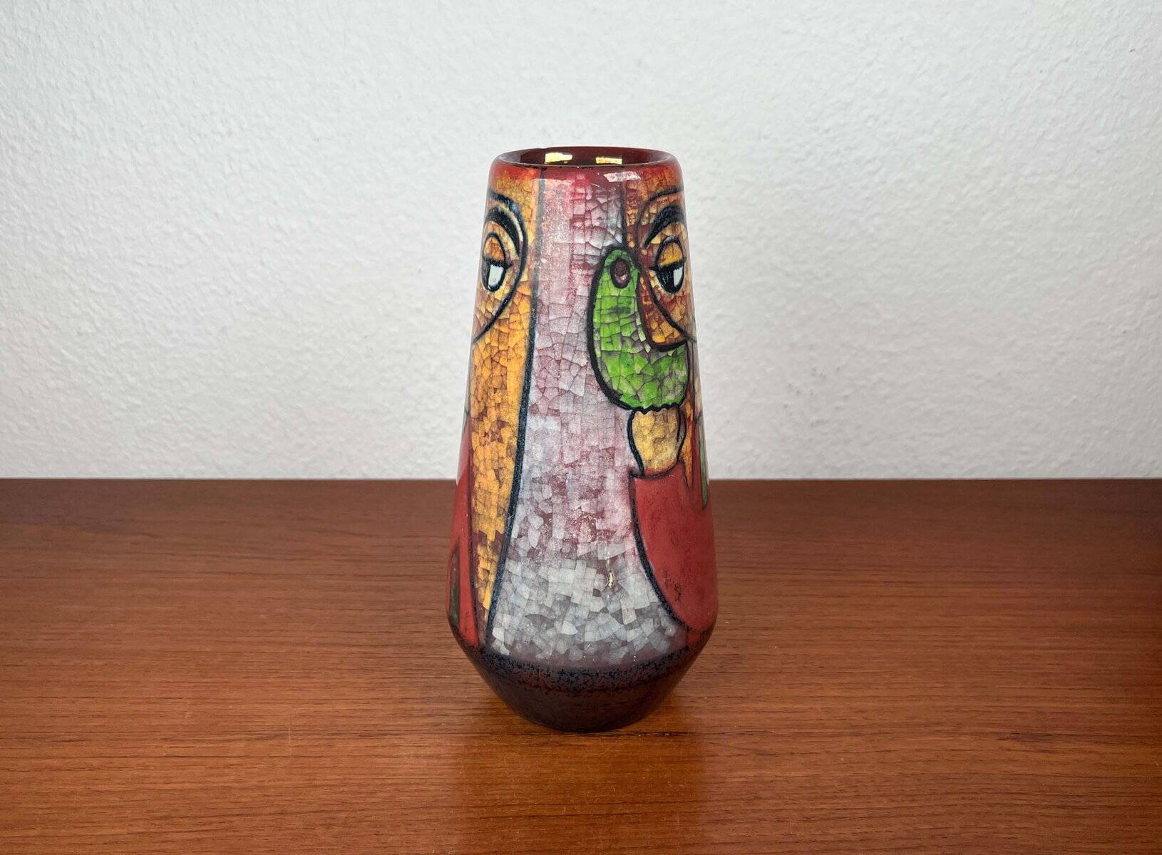 Danish studio pottery vase from the mid-century by Marianne Starck for Michael Andersen, 1960s.