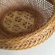 Panier ovale en croisillons de bois et rotin tressé