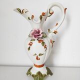 Capodimonte earthenware handled vase