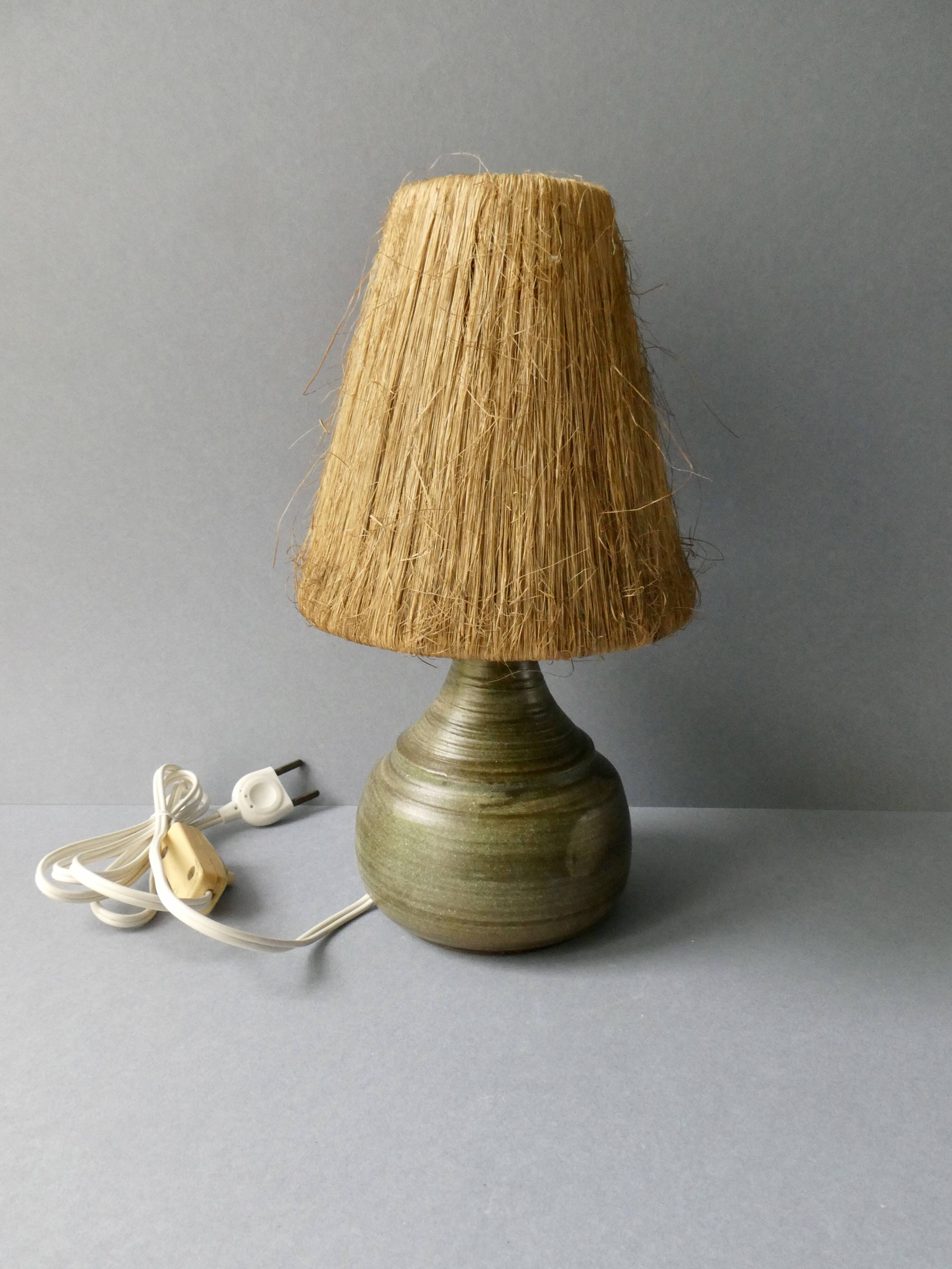 Ceramic lamp by Helga Ostergaard, Danmark, 1960s