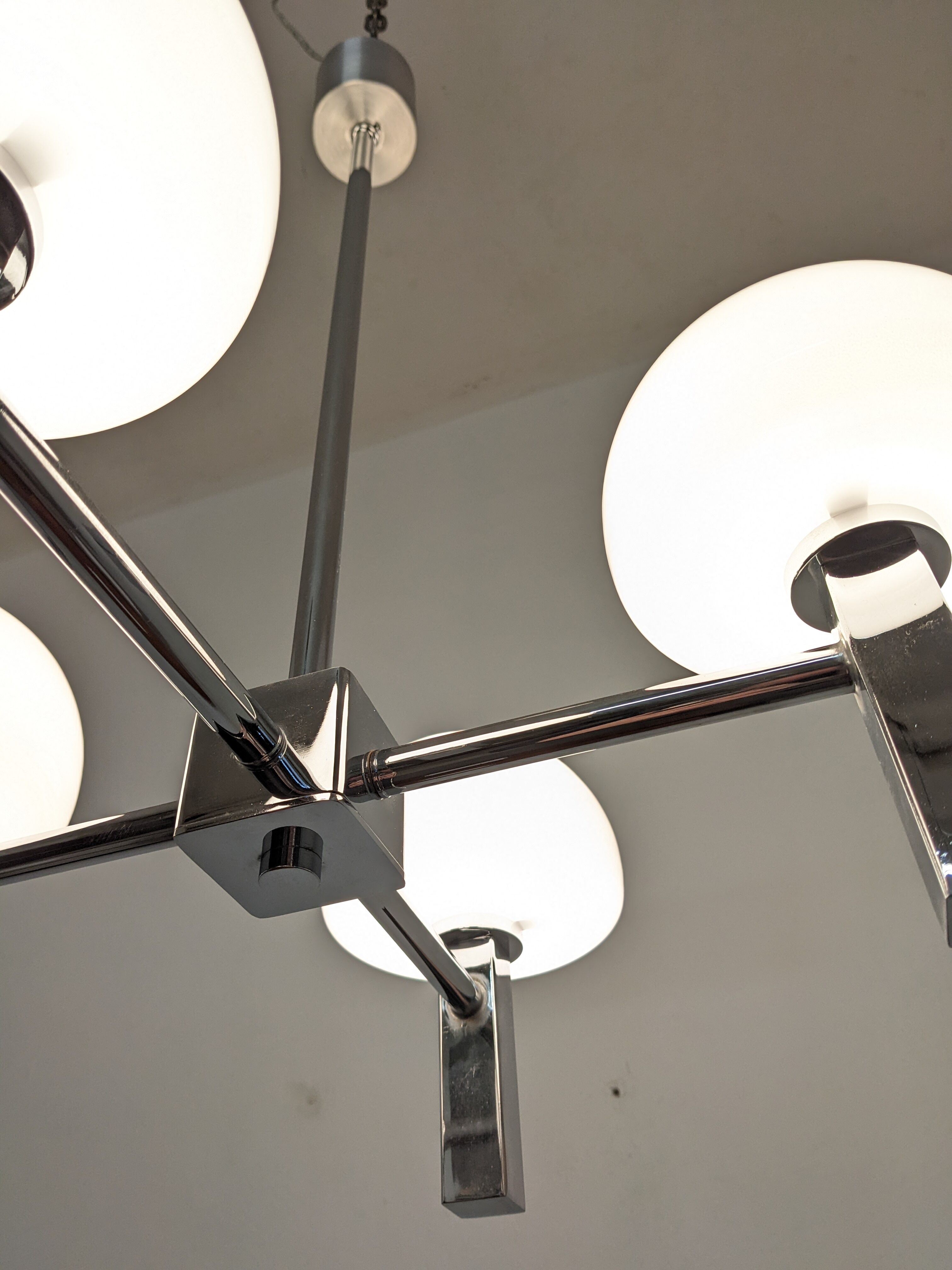 4-light space age chandelier from the 60s/70s