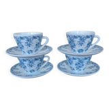 4 seventies cups and saucers from Rivanel