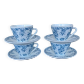 4 seventies cups and saucers from Rivanel