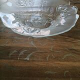 Vintage glass salad bowl