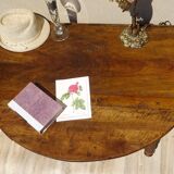 Antique walnut table with drop-leaf doors