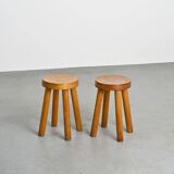 Pair of stools by Charlotte Perriand, Les Arcs, circa 1965