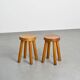 Paire de tabourets par Charlotte Perriand, Les Arcs, vers 1965