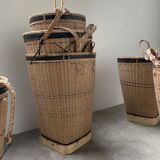 Lot d’anciens paniers d’épicerie