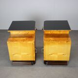 Pair of bedside tables mid-century by Jindřich Halabala, Czechoslovakia, 1950s