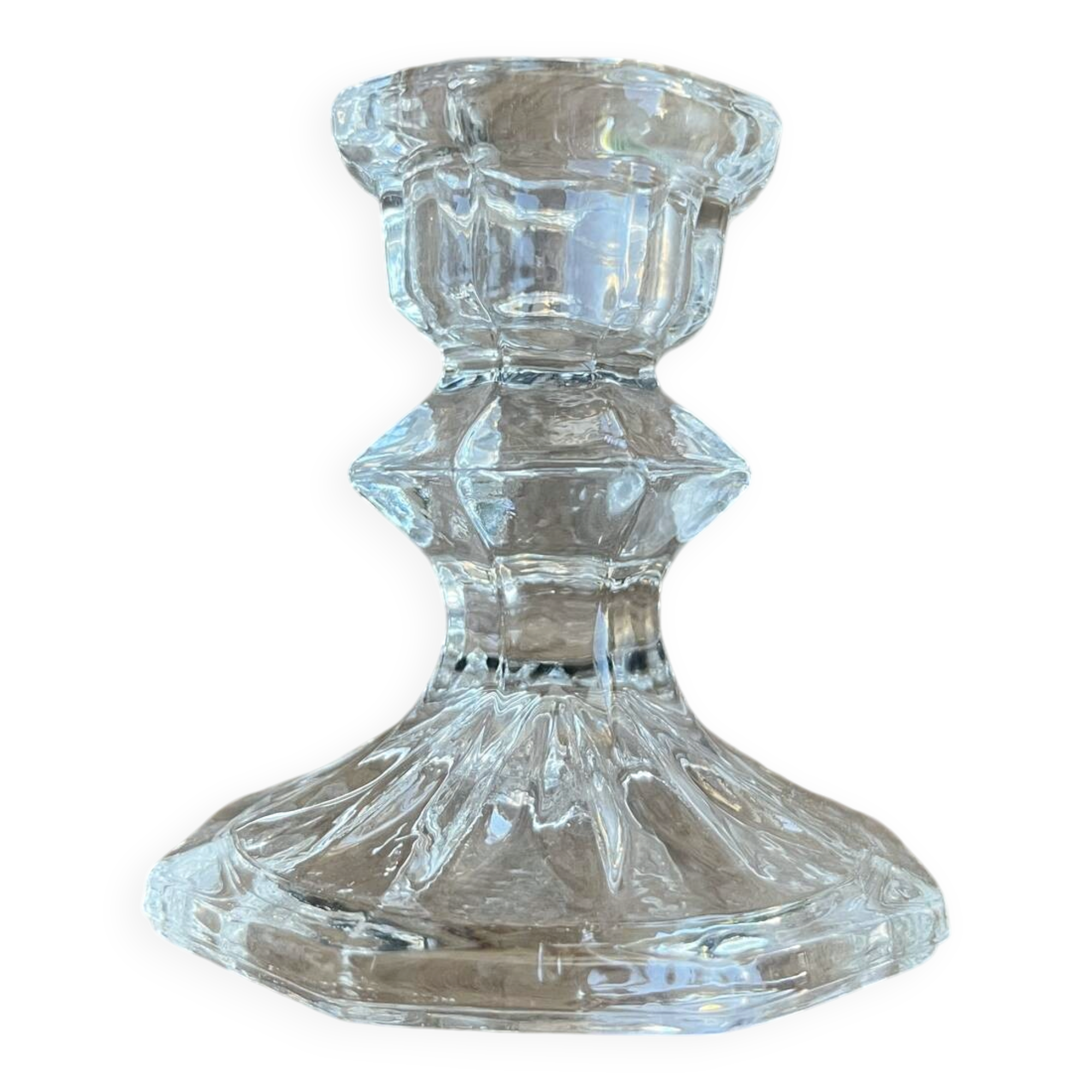 Antique glass candlestick