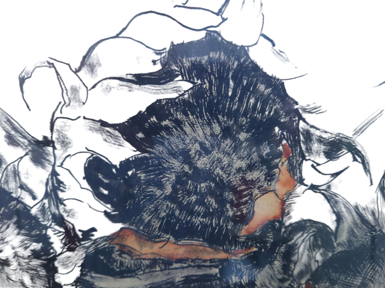 Painting under acrylic glass on bristol sheet signed bergen 1933