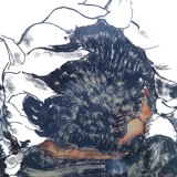 Painting under acrylic glass on bristol sheet signed bergen 1933