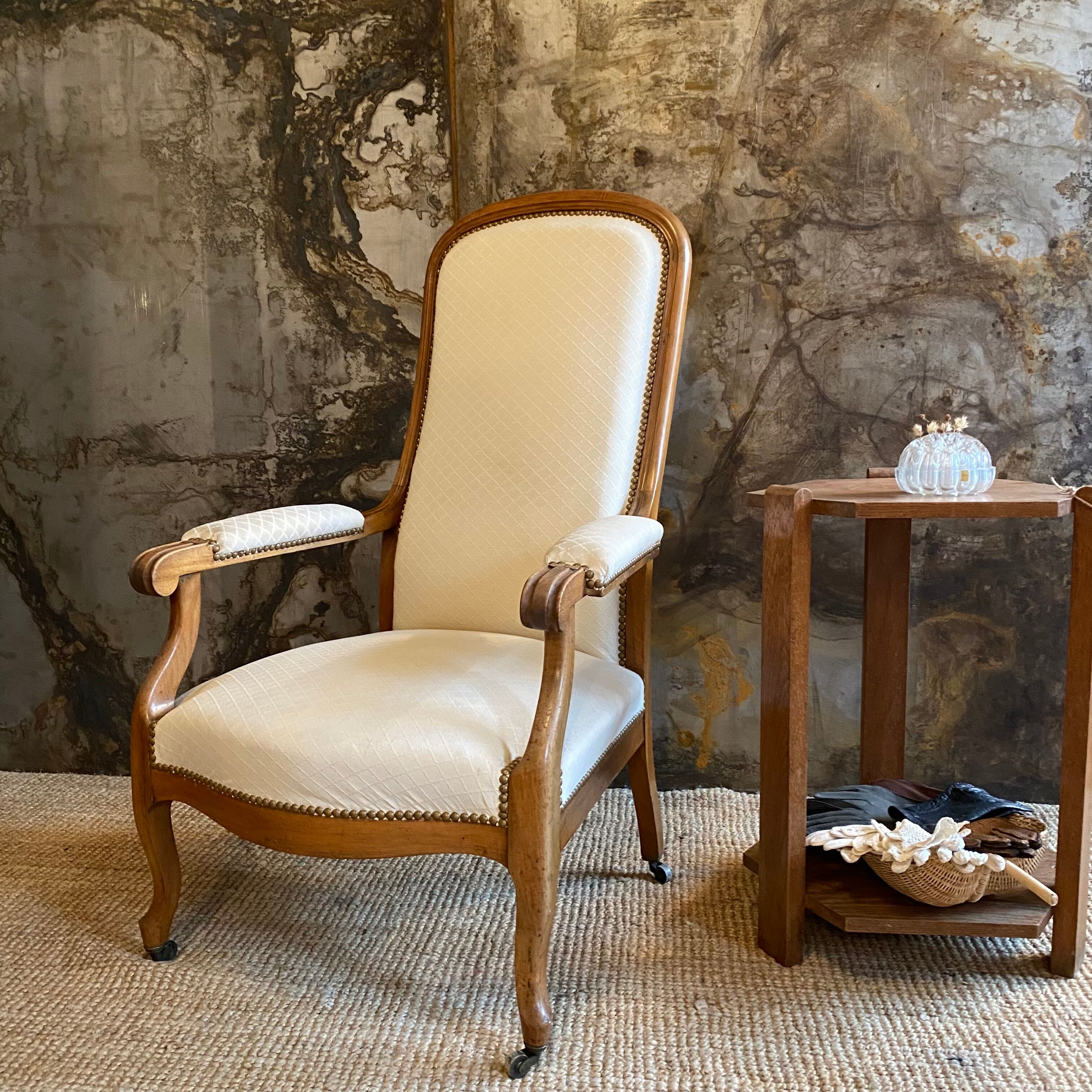 Cream voltaire armchair