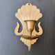 Pair of brass wall candle holders