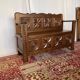 Antique oak carved bank chest – Breton style