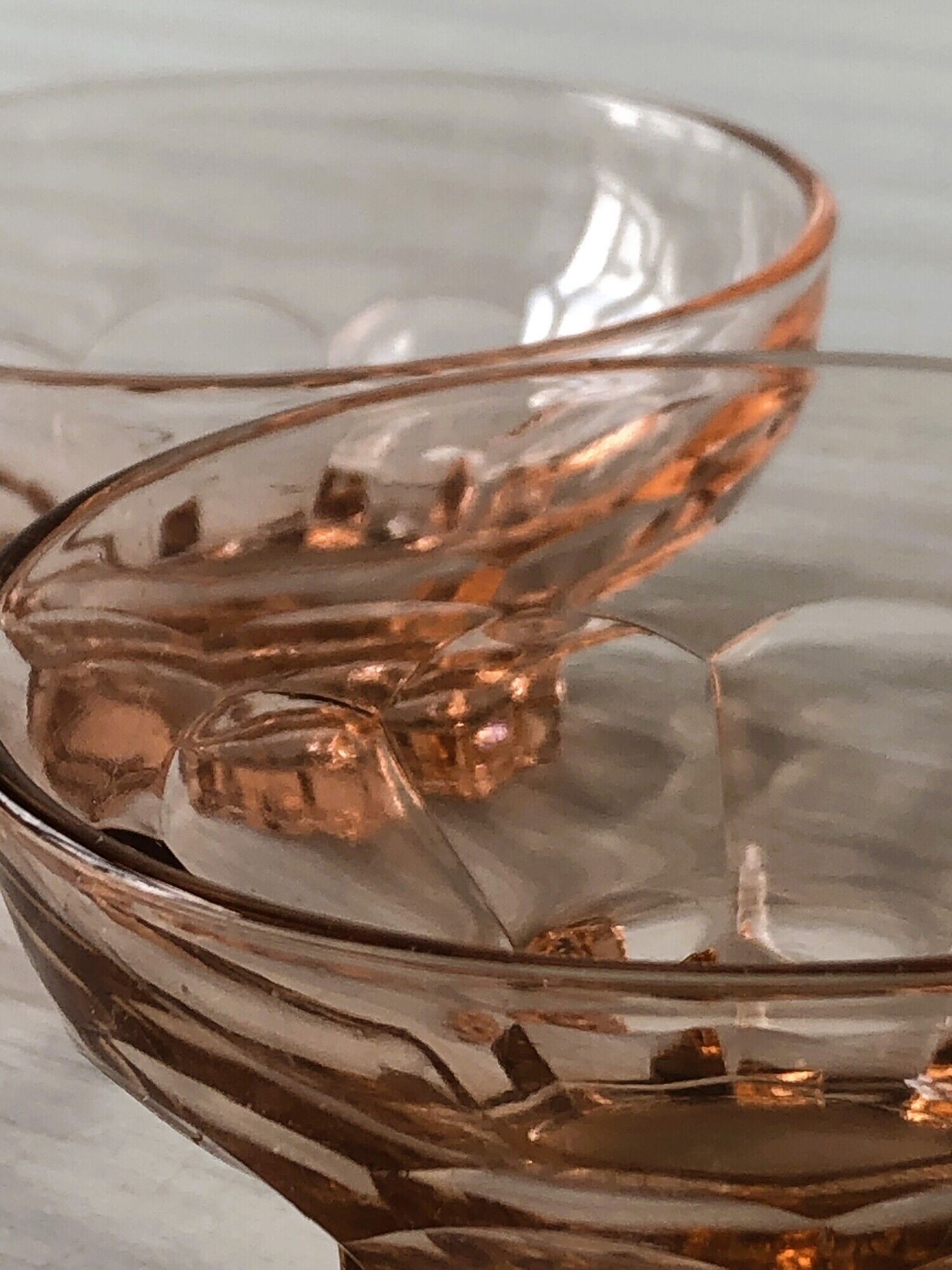 Set of 4 small versatile cups - Ideal for ice cream, liqueur and desserts - old pink
