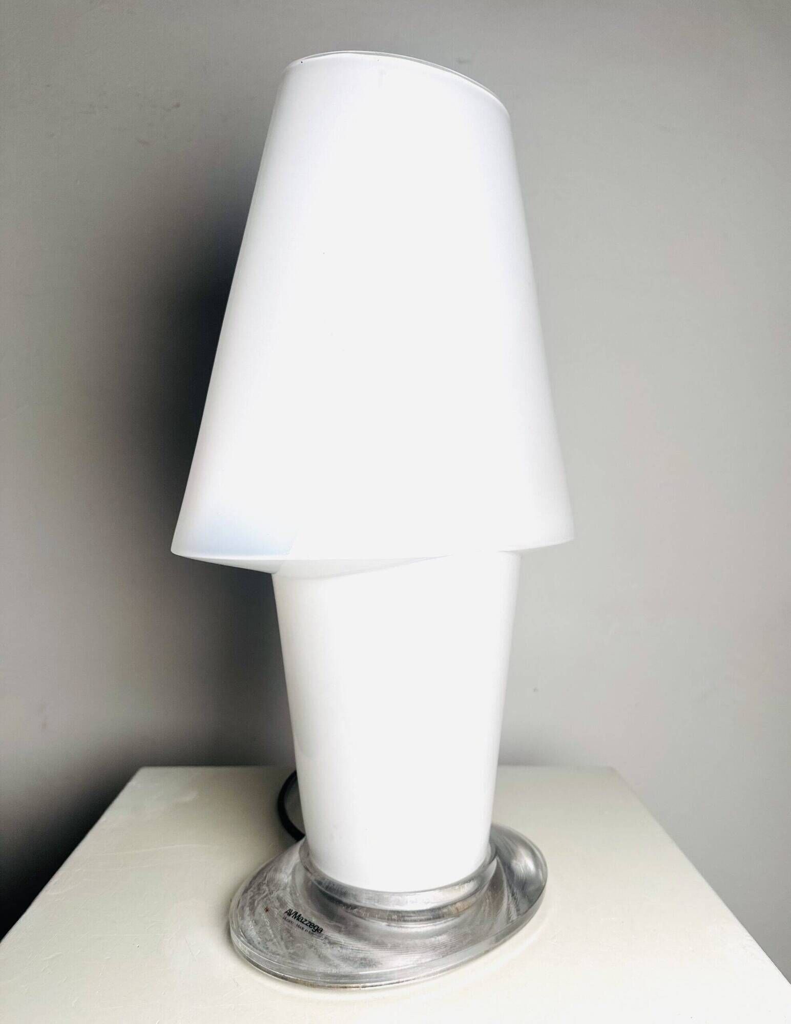 Sculptural Murano Glass Table Lamp By Daniela Puppa For A.V. Mazzega, Italy 1970S