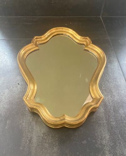 Miroir doré baroque 33x25cm