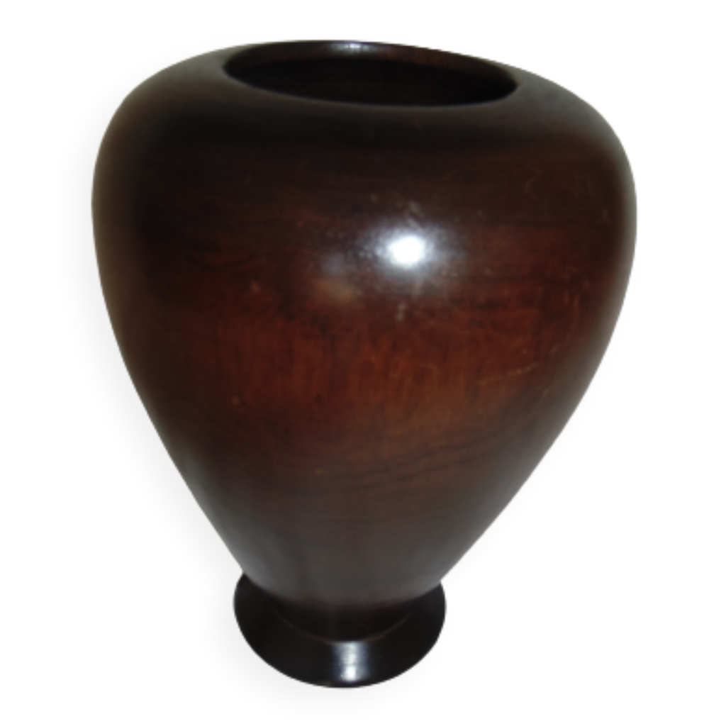Vase bois verni fait main Déco maison design de créateur Cadeau