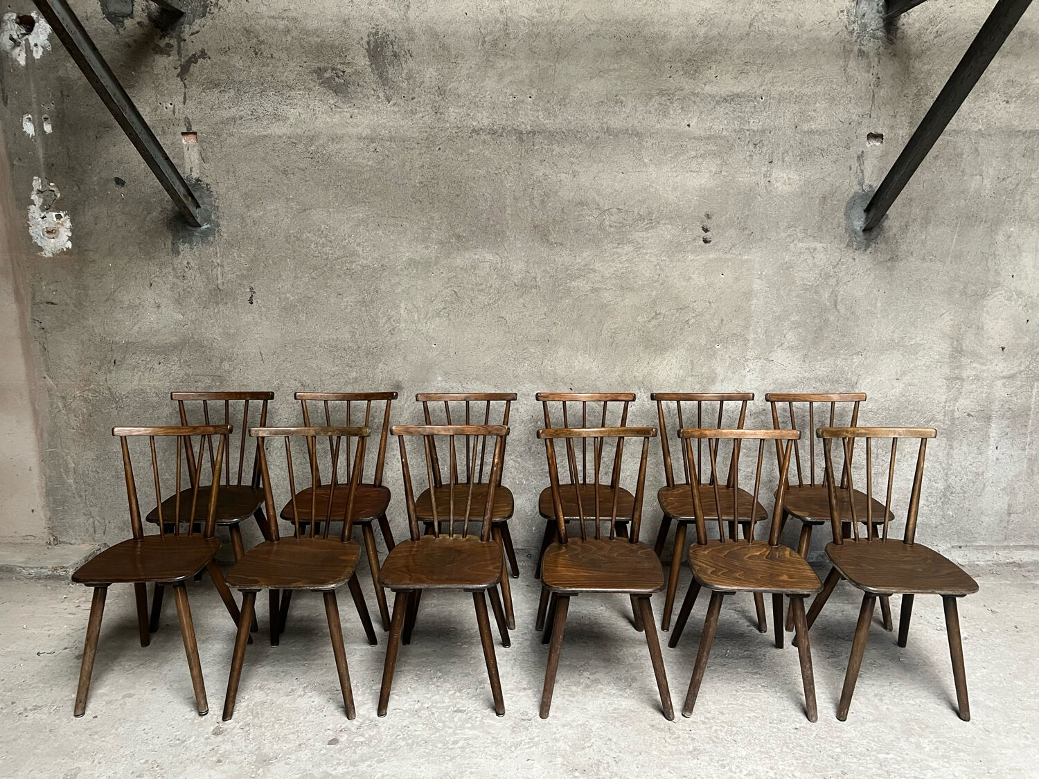 Series of 17 Fanette bistro chairs 1960 tapiovaara style