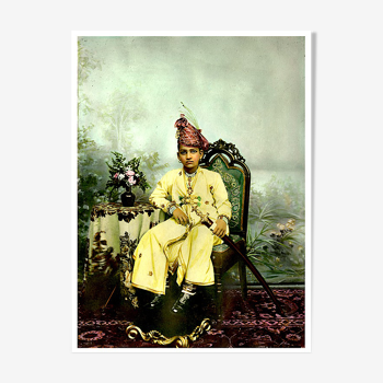 Photographie ancienne colorée Rajasthan vers 1920