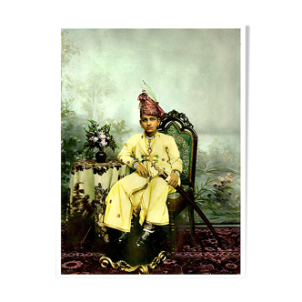 Photographie ancienne colorée Rajasthan vers 1920