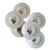 Assiettes creuses à fleurs vintage