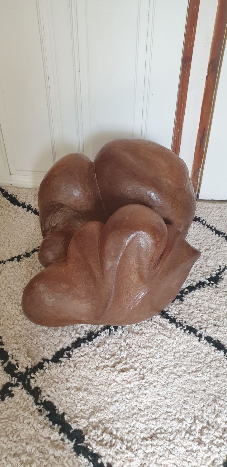 Abstract wooden sculpture