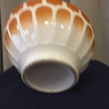 Faceted bowl white and orange digoin