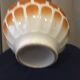 Bol a facettes blanc et orange digoin