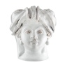 White middlehead vase