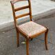 Louis Philippe solid wood and beige fabric office chair
