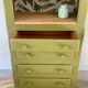 Meuble de rangement vintage en bois vert