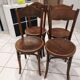 Suite de 4 chaises bistrot Mundus Joseph Hoffmann Austria Bielitz années 1908
