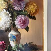 “Fleurs” tableau russe, signé Askerov Rafik A