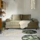 Sofa sofa bed daybed vintage lichen green
