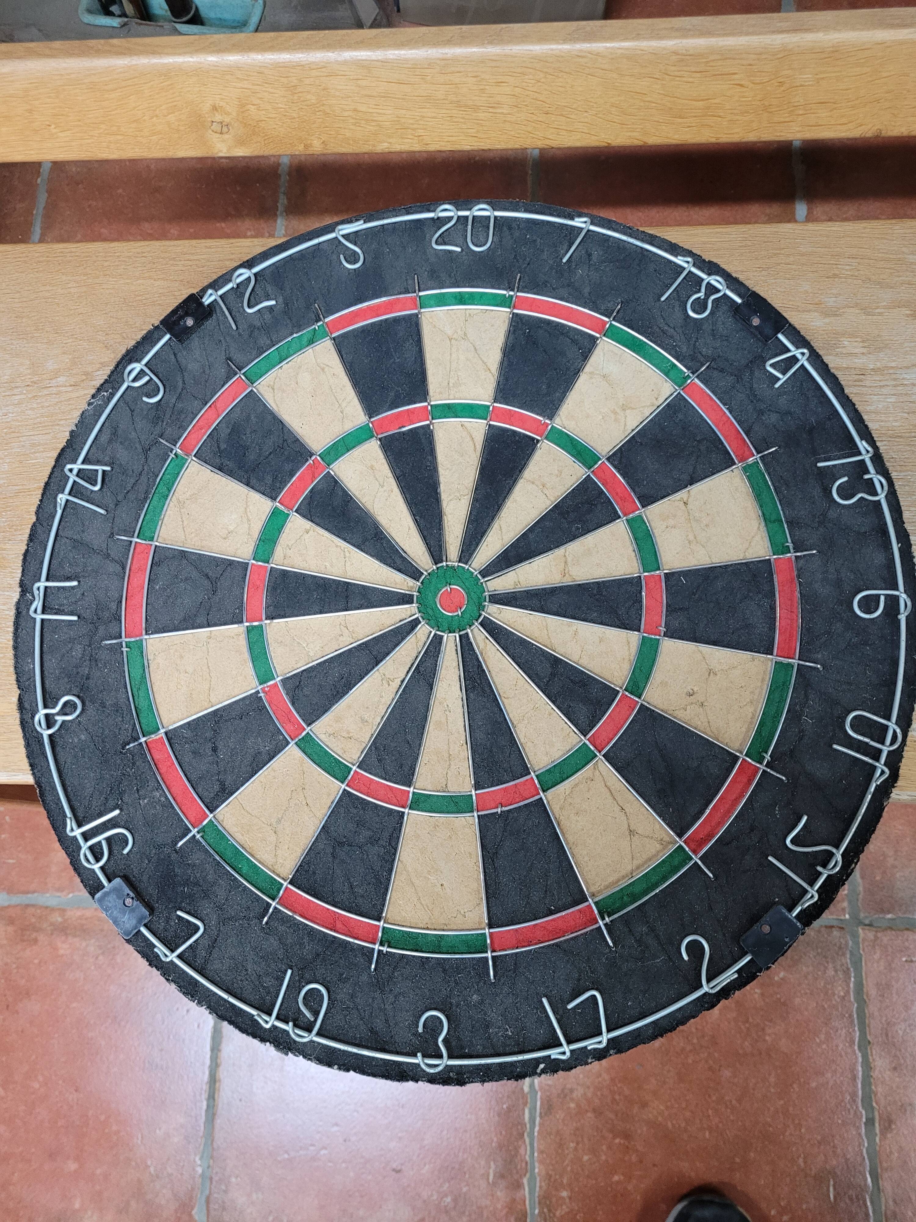 Vintage darts set 46cms in diameter