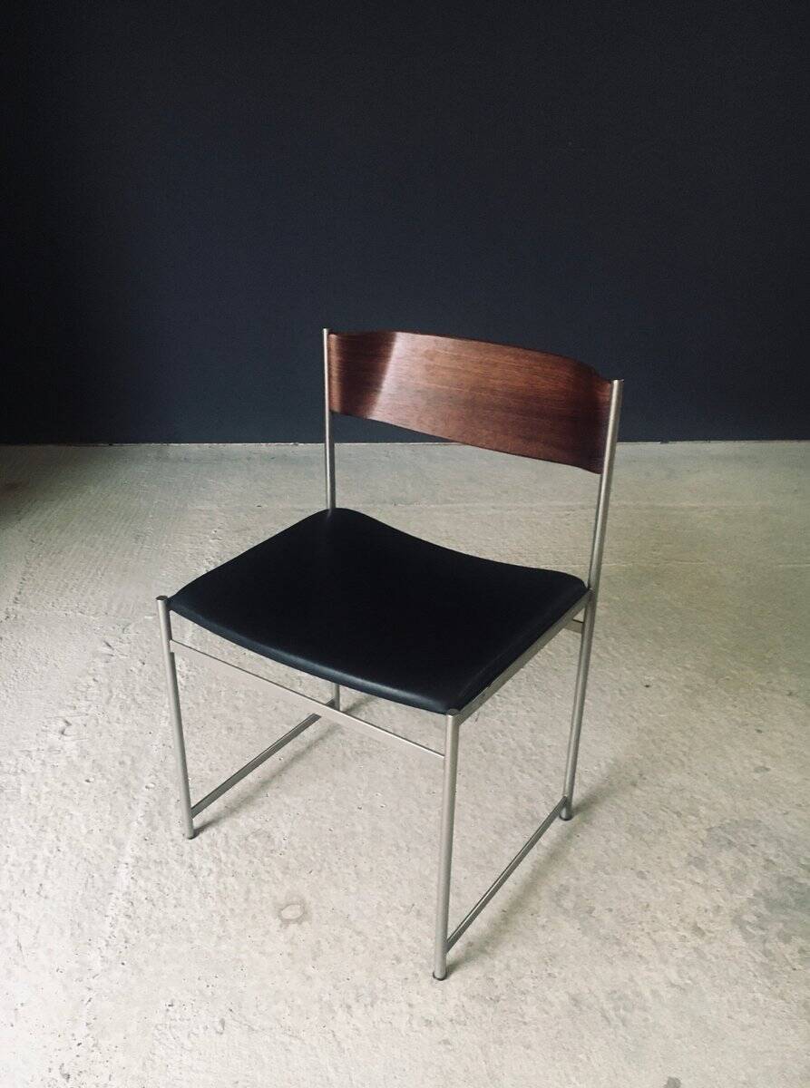 Mid-Century Modern SM08 Dining Chair Set by Cees Braakman for Ums Pastoe, Netherlands, 1960s, Set of 5