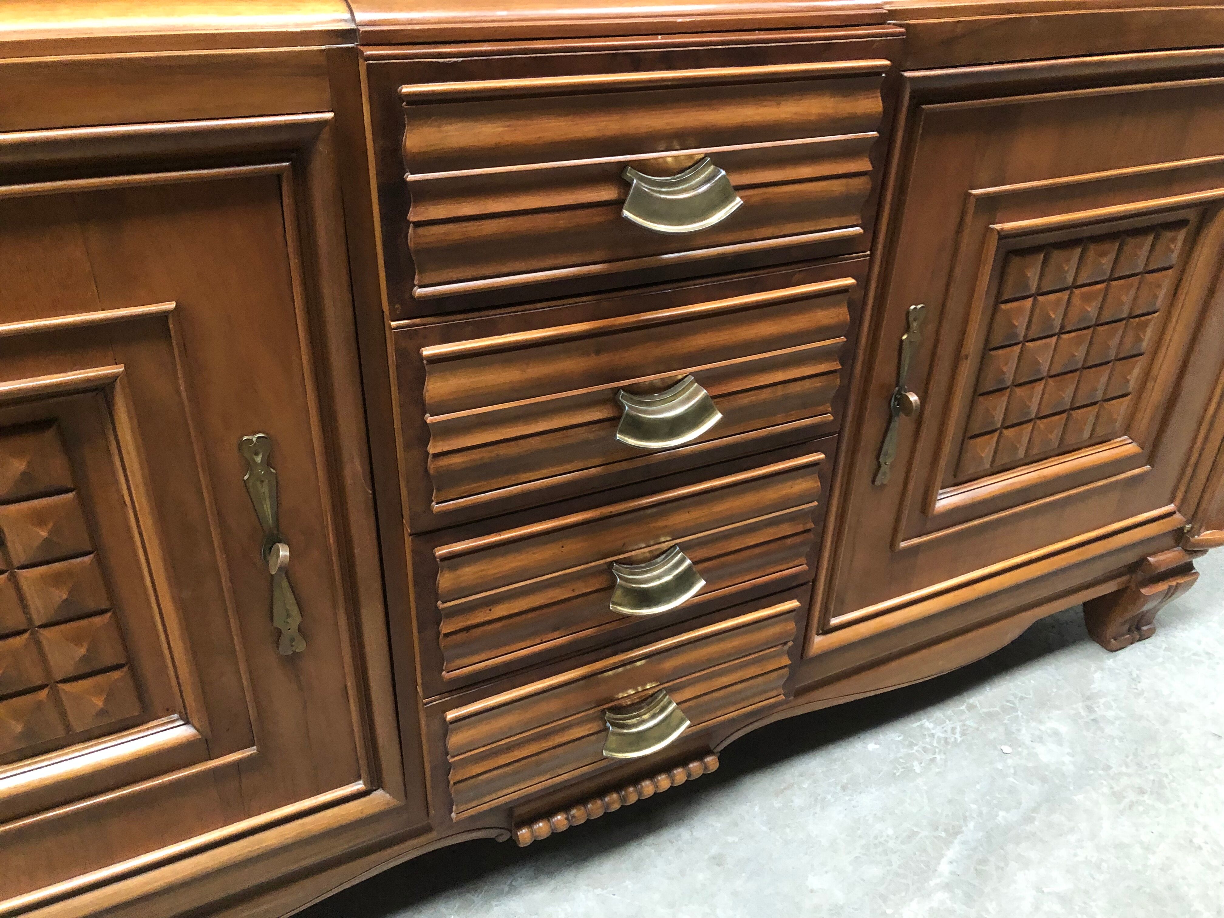 Vintage brutalist style sideboard 1950