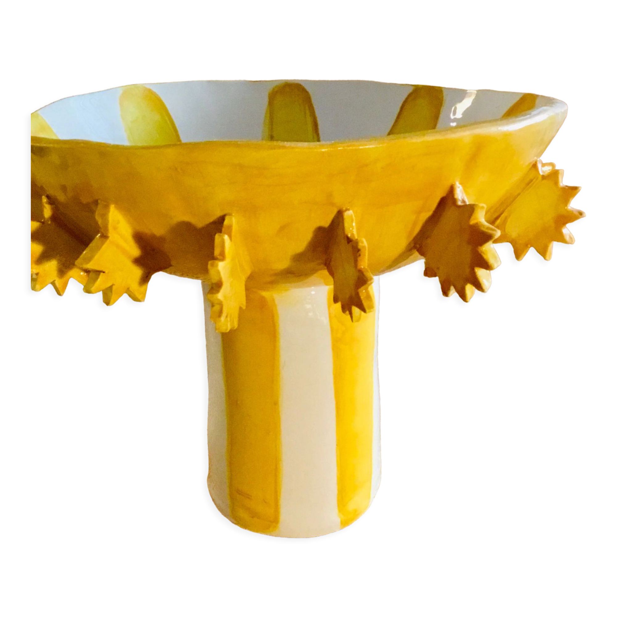 Hand-painted ceramic cut