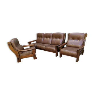 Lounge set vintage leather
