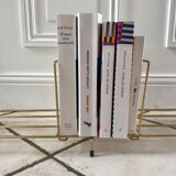Magazine holder / bookend in modular brass years 50-60