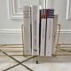 Magazine holder / bookend in modular brass years 50-60